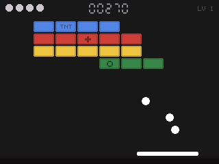 Block Breaker running on a NumWorks calculator, screenshot 1