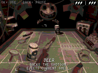 Buckshot Roulette running on a NumWorks calculator, screenshot 2