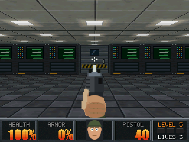 Bunker running on a NumWorks calculator, screenshot 3