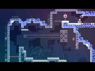 Celeste running on a NumWorks calculator, screenshot 1
