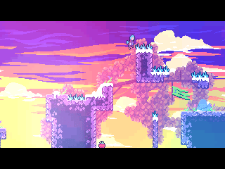 Celeste running on a NumWorks calculator, screenshot 2