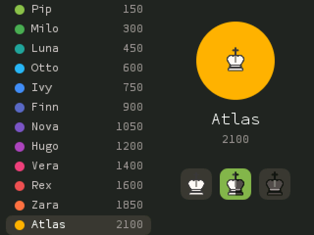 NumChess running on a NumWorks calculator, screenshot 1