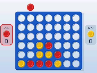 Connect 4 running on a NumWorks calculator, screenshot 1