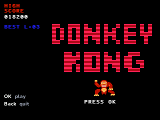 Donkey Kong calculator game, screenshot 1