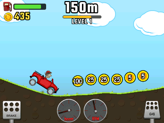Hill Climb Racing calculator game, screenshot 1