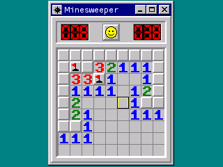 Minesweeper running on a NumWorks calculator, screenshot 1