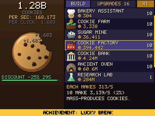 NumCookie sur une calculatrice NumWorks, capture 1