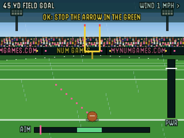 NumGridiron running on a NumWorks calculator, screenshot 3