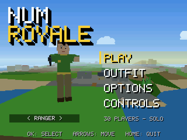 NumRoyale sur une calculatrice NumWorks, capture 1