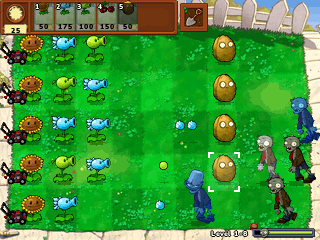 Plants vs. Zombies calculator game, screenshot 1