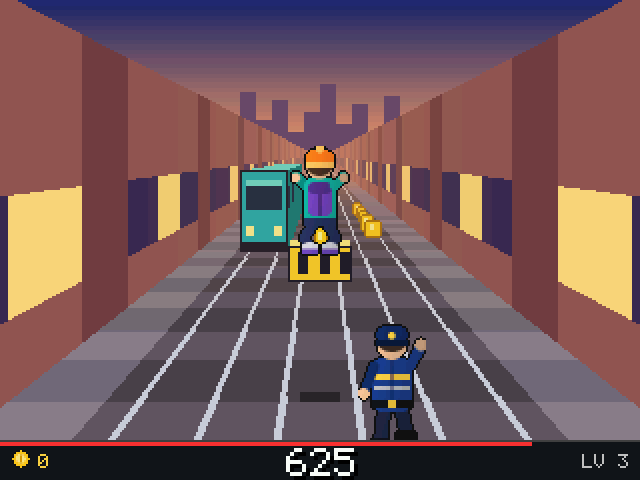 Rail Dash sur une calculatrice NumWorks, capture 3