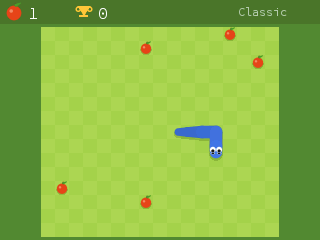 Snake running on a NumWorks calculator, screenshot 1