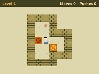 Sokoban calculator game, screenshot 1