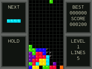 Tetris running on a NumWorks calculator, screenshot 2
