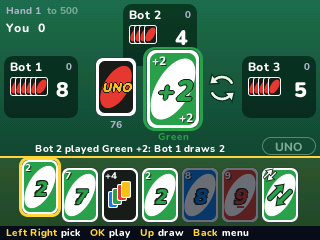 UNO calculator game, screenshot 1